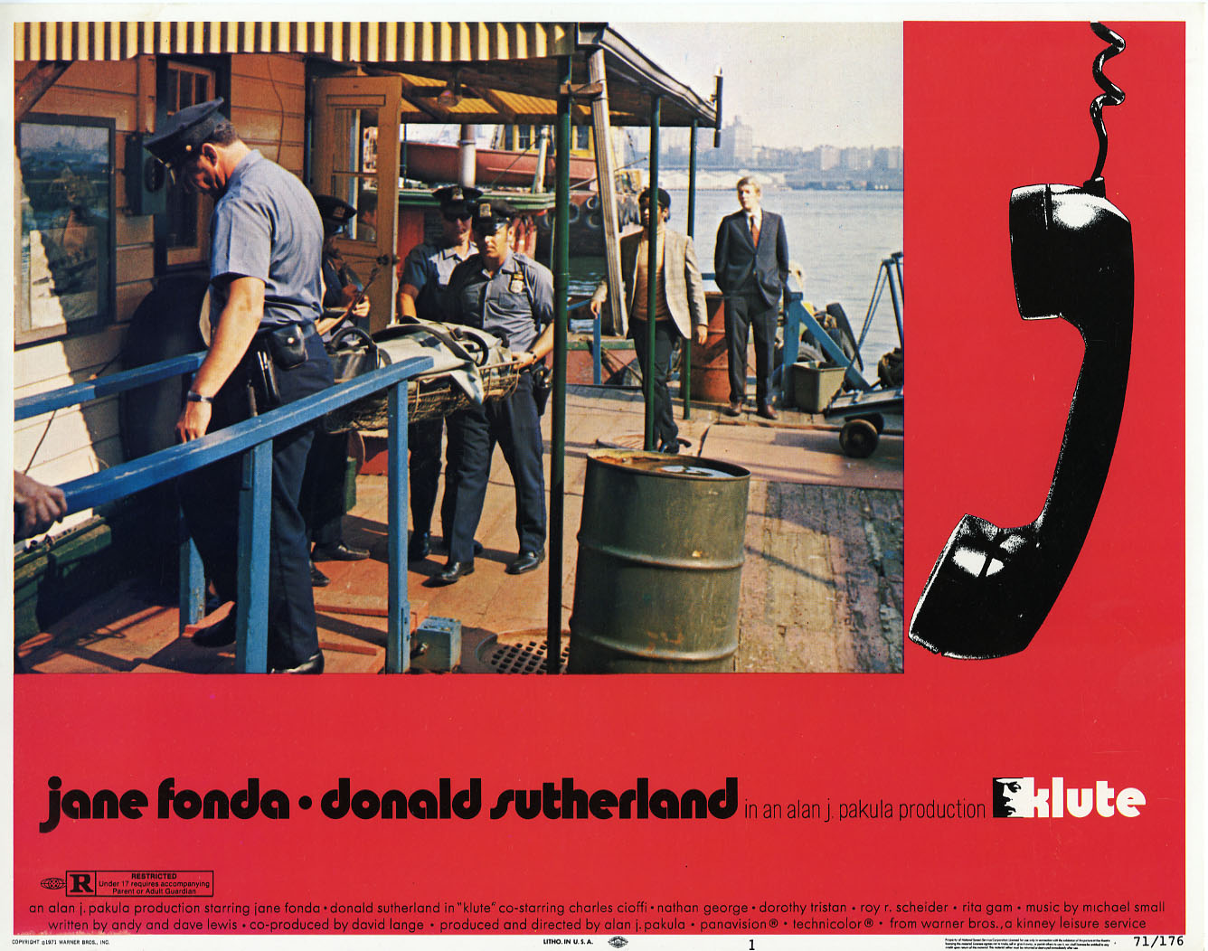 KLUTE Lobby cards (1971) JANE FONDA - DONALD SUTHERLAND