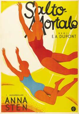 SALTO-MORTALE - 1932 SWEDISH 1-SHEET - Circus TRAPEZE