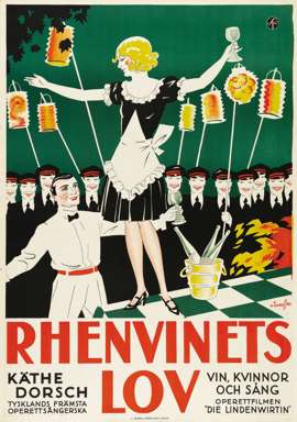 DIE LINDENWIRTIN - 1929 SWEDISH 1-SHEET - Kathe DORSCH