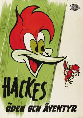 WOODY WOODPECKER - 1950 SWEDISH 1-SHEET Stock Poster