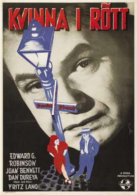 SCARLET STREET - 1945 SWEDISH 1-SHEET - ED G. ROBINSON