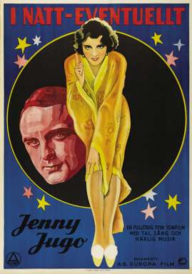HEUTE NACHT EVENTUELL 1939 SWEDISH 1-SHEET - JENNY JUGO
