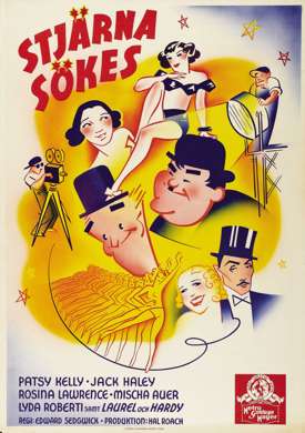 PICK A STAR 1937 SWEDISH ONE-SHEET LAUREL & HARDY