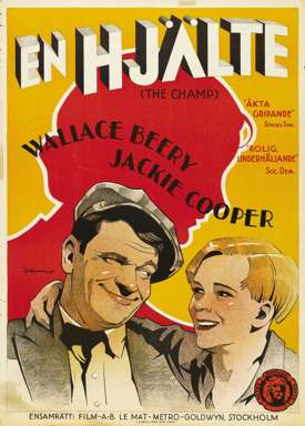 THE CHAMP 1931 SWEDISH 1-SHEET Poster JACKIE COOPER