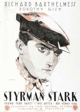 FURY 1923 SWEDISH 1-SHEET BARTHELMESS Dorothy GISH
