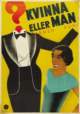 LA FEMME EN HOMME - 1931 SWEDISH 1-SHEET Poster