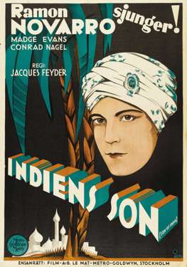 SON OF INDIA 1931 SWEDISH 1-SHEET Poster RAMON NOVARRO