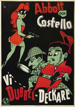 WHO DONE IT? - 1945 SWEDISH 1-SHEET ABBOTT & COSTELLO