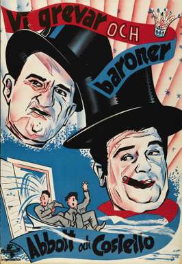 IN SOCIETY - 1944 SWEDISH 1-SHEET - ABBOTT & COSTELLO