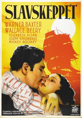 SLAVE SHIP - 1937 SWEDISH 1-SHEET  Mickey ROONEY