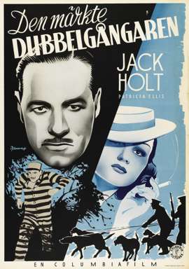 FUGITIVE AT LARGE - 1939 SWEDISH 1-SHEET - Jack HOLT