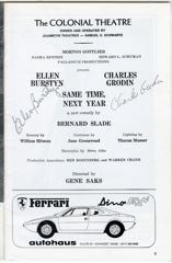ELLEN BURSTYN / CHARLES GRODIN AUTOGRAPHS on PLAYBILL