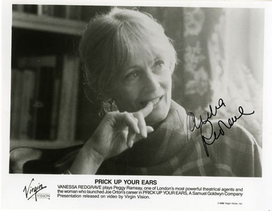 VANESSA REDGRAVE AUTOGRAPHED PHOTO Prick Up Your Ears