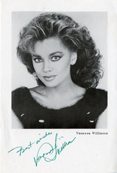 VANESSA WILLIAMS - SIGNED AUTOGRAPH CARD UGLY BETTY