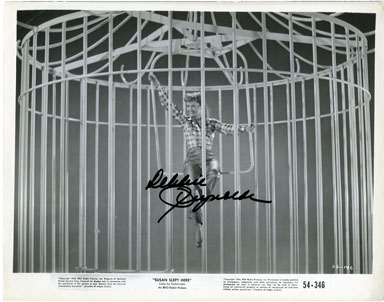DEBBIE REYNOLDS AUTOGRAPH on SUSAN SLEPT HERE PHOTO
