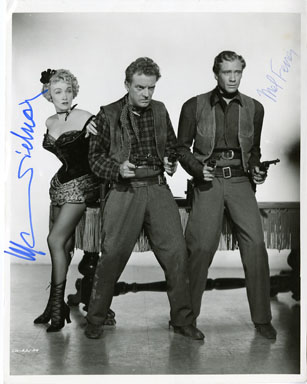MARLENE DIETRICH / MEL FERRER AUTOGRAPHS on RANCHO PIC