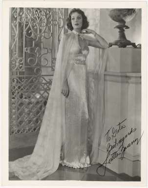 LORETTA YOUNG - Autographed Vintage Photo - circa 1940s