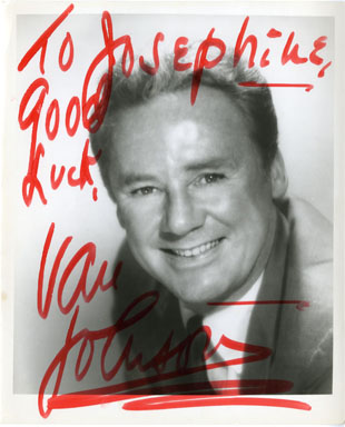 VAN JOHNSON AUTOGRAPH on PORTRAIT PHOTOGRAPH