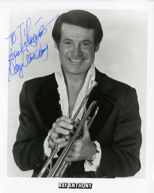 RAY ANTHONY AUTOGRAPH on PORTRAIT PHOTOGRAPH