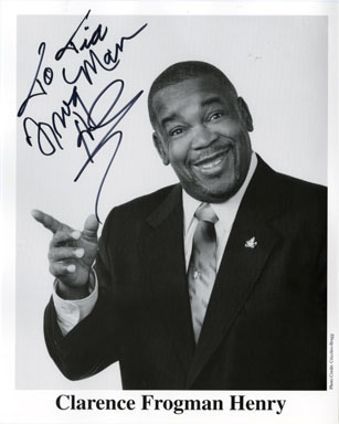 CLARENCE "FROGMAN" HENRY AUTOGRAPH on PORTRAIT PHOTO