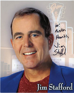 JIM STAFFORD AUTOGRAPH on PORTRAIT PIC SPIDERS & SNAKES