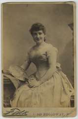 BENJAMIN FALK - AGNES MILLER c1890 Cabinet Card THEATRE