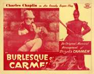 BURLESQUE ON CARMEN Lobby Set CHARLES CHAPLIN (1948)