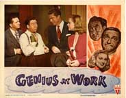 GENIUS AT WORK (1946) Lobby Card Set CARNEY/BROWN!