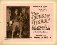 THE HOUSE OF TERROR CH.9 (1928) Lobby Card Set VF+