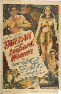 TARZAN & THE LEOPARD WOMAN -One Sheet Poster JOHNNY WEISSMULLER