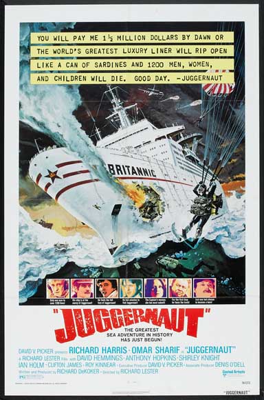 JUGGERNAUT (1974) One Sheet Poster OMAR SHARIF