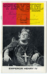 REX HARRISON AUTOGRAPH on a PLAYBILL MAGAZINE