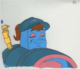 LITTLE GOLDEN BOOKLAND Orig Cel KATY CABOOSE 1989 A3