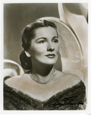 JOAN FONTAINE - AUTOGRAPH ON PORTRAIT PHOTOGRAPH