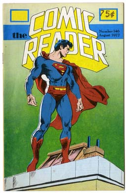 COMIC READER #146 FANZINE 1977 DON NEWTON SUPERMAN CVR