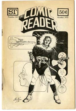 COMIC READER #123 FANZINE (1975) HOWARD CHAYKIN COVER