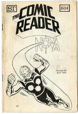 COMIC READER #129 FANZINE (1976) NOVA Cover