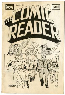 COMIC READER #131 FANZINE (1976) FAWCETT HEROES
