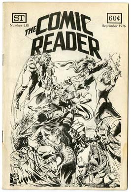 COMIC READER #135 FANZINE (1976) Larson CVR MONSTERS!
