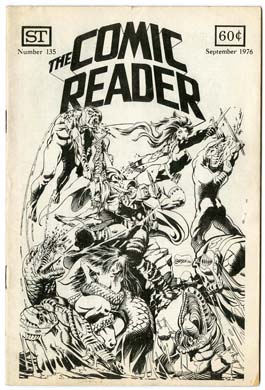 COMIC READER #135 FANZINE (1976) RICH LARSON COVER