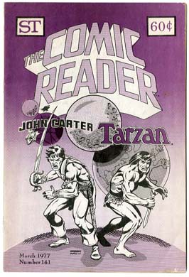 COMIC READER #141 FANZINE 1977 Tarzan  John Carter CVR