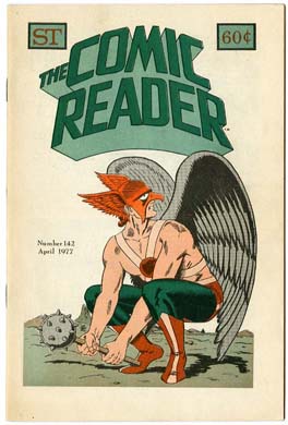 COMIC READER #142 FANZINE (1977) HAWKMAN COVER