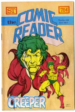 COMIC READER #144 FANZINE (1977) THE CREEPER
