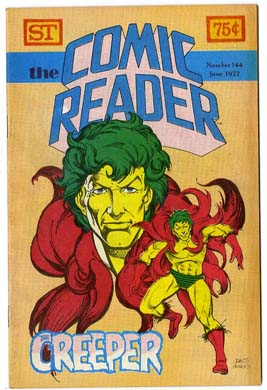 COMIC READER #144 FANZINE (1977) AUSTIN CREEPER COVER