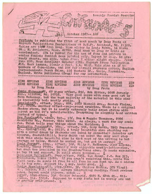 CRIFANAC #5 FANZINE (1969) PERSONALZINE COCKRUM ART
