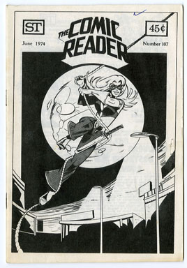 COMIC READER #107 FANZINE (1974) JOE STATON Cover