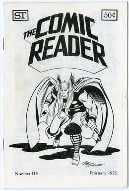 COMIC READER #115 FANZINE (1975) JOE SINNOTT THOR Cover