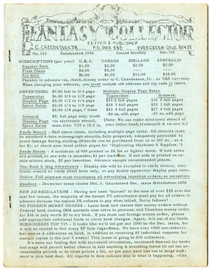 FANTASY COLLECTOR #119 FANZINE (1968) ADZINE