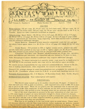 FANTASY COLLECTOR # 90 FANZINE (1966) ADZINE