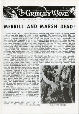 GRIDLEY WAVE #20 FANZINE (1966) FRAZETTA ART BURROUGHS